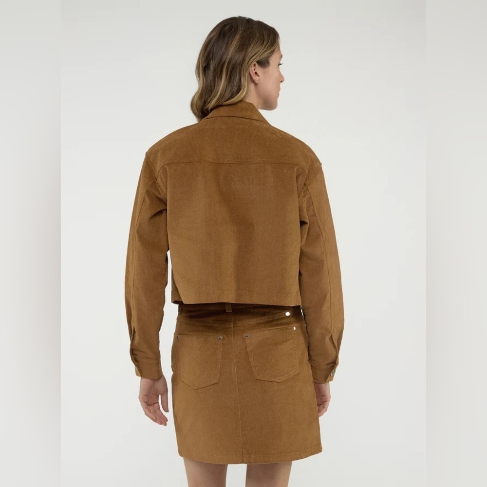 Cute brown jacket & skirt corduroy set NWT - Picture 2 of 6